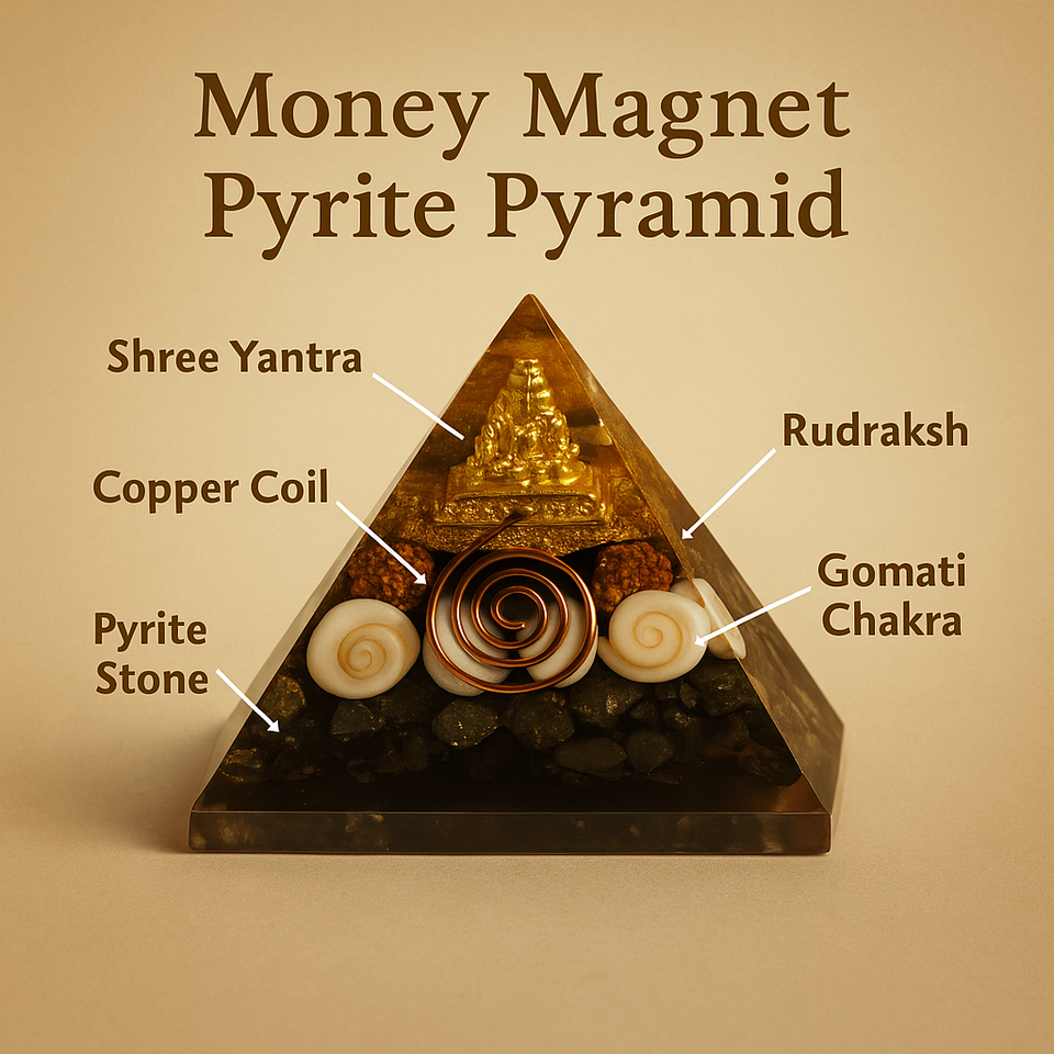 Money Magnet Pyrite Pyramid
